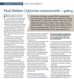 Real Welfare Outcomes assessments